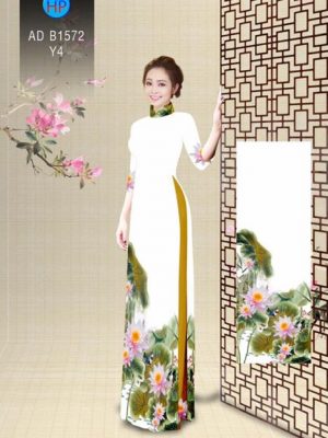 Vải áo dài Hoa Sen thanh khiết dịu dàng AD B1572 23