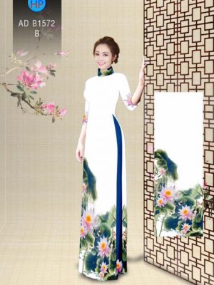 Vải áo dài Hoa Sen thanh khiết dịu dàng AD B1572 22