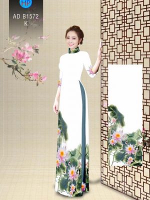 Vải áo dài Hoa Sen thanh khiết dịu dàng AD B1572 24
