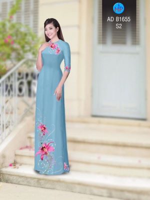 Vải áo dài Hoa lily AD b1655 15