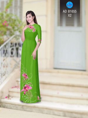 Vải áo dài Hoa lily AD b1655 20