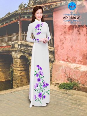Vải áo dài Hoa in 3D AD 4568 14