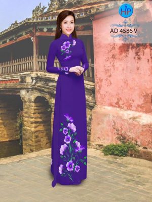 Vải áo dài Hoa in 3D AD 4568 15
