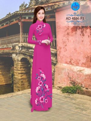 Vải áo dài Hoa in 3D AD 4568 25