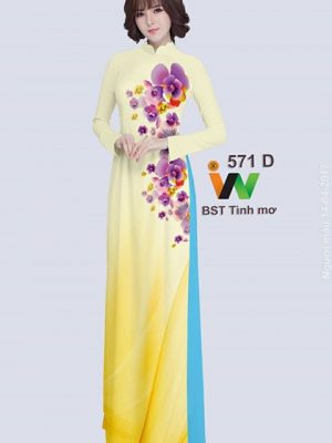 Vải áo dài hoa lan hồ điệp AD IW 571 18