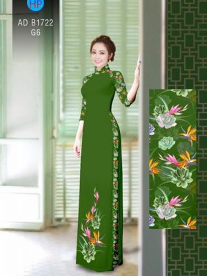 Vải áo dài Hoa Sen và hoa Thiên Điểu AD B1722 17