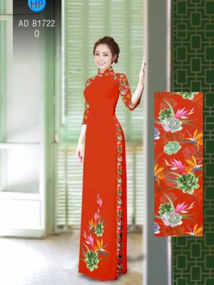 Vải áo dài Hoa Sen và hoa Thiên Điểu AD B1722 18