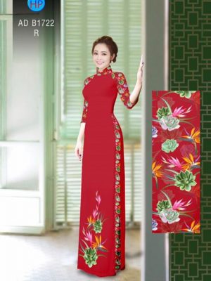Vải áo dài Hoa Sen và hoa Thiên Điểu AD B1722 19