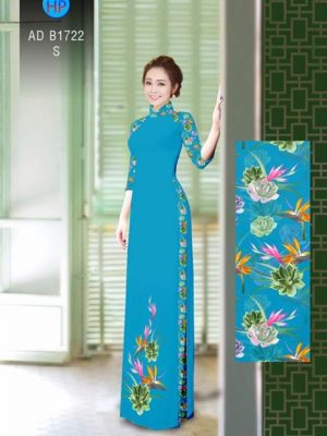 Vải áo dài Hoa Sen và hoa Thiên Điểu AD B1722 20