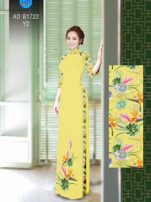 Vải áo dài Hoa Sen và hoa Thiên Điểu AD B1722 24