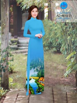 Vải áo dài Phong cảnh quê hương AD 4610 21