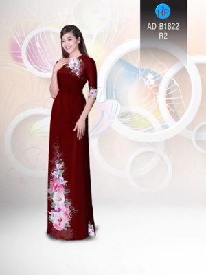 Vải áo dài Hoa in 3D AD B1822 21