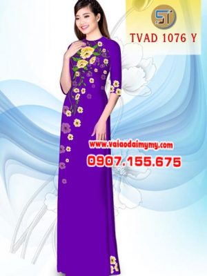 Vải áo dài hoa đẹp AD TVAD 1076 1