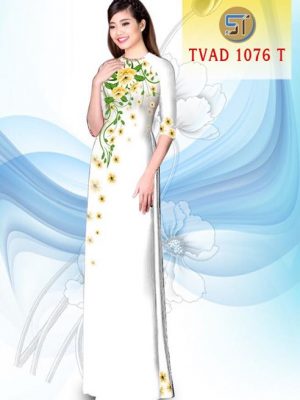 Vải áo dài hoa đẹp AD TVAD 1076 4