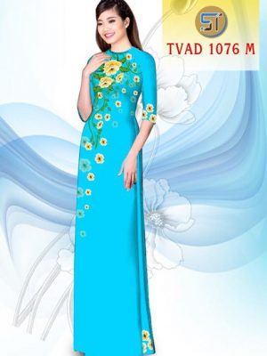 Vải áo dài hoa đẹp AD TVAD 1076 9