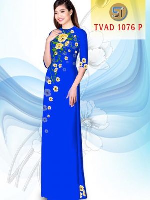 Vải áo dài hoa đẹp AD TVAD 1076 7