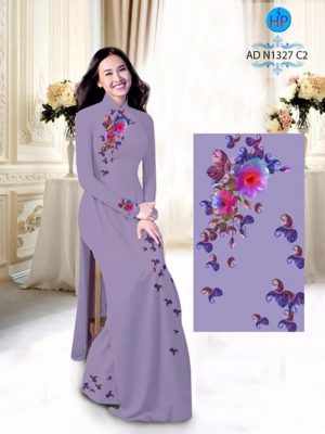 Vải áo dài Hoa in 3D AD 15