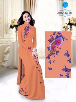 Vải áo dài Hoa in 3D AD 14