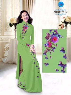 Vải áo dài Hoa in 3D AD 17