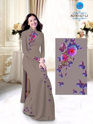 Vải áo dài Hoa in 3D AD 21