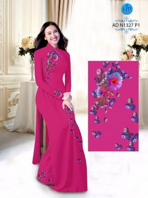 Vải áo dài Hoa in 3D AD 20