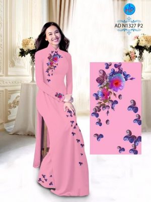 Vải áo dài Hoa in 3D AD 24