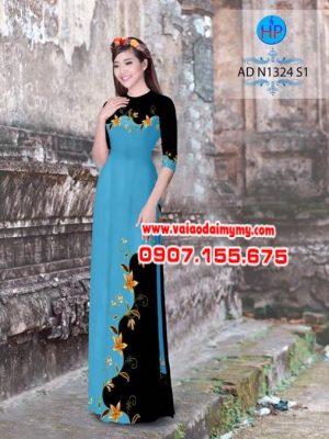 Vải áo dài Hoa in 3D AD N1324 14