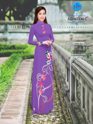 Vải áo dài Hoa và bướm AD N1336 17