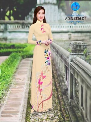 Vải áo dài Hoa và bướm AD N1336 18