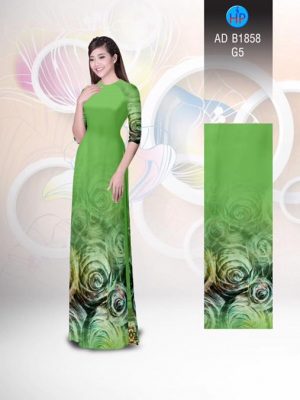 Vải áo dài Hoa ảo 3D AD B1858 20