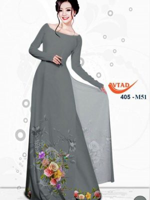 Vải áo dài hoa đẹp AD VTAD 405 6