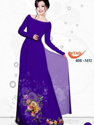 Vải áo dài hoa đẹp AD VTAD 405 7