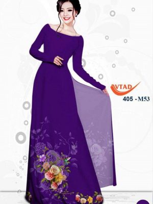 Vải áo dài hoa đẹp AD VTAD 405 8