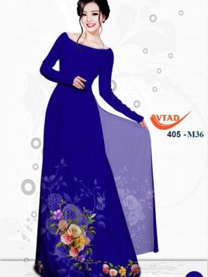 Vải áo dài hoa đẹp AD VTAD 405 9