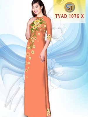 Vải áo dài hoa đẹp AD TVAD 1076 2