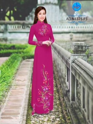 Vải áo dài Hoa in 3D AD N1375 14