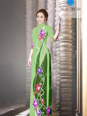 Vải áo dài Hoa Cẩm Chướng AD N1386 29