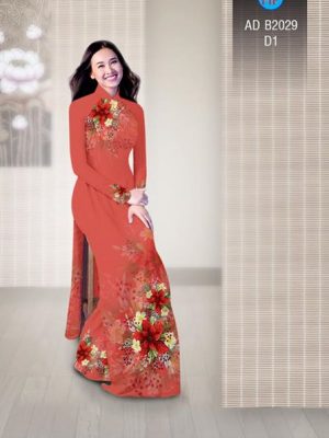 Vải áo dài Hoa in 3D AD B2029 14