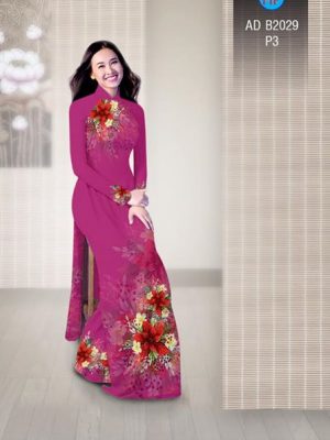 Vải áo dài Hoa in 3D AD B2029 21