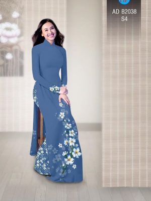 Vải áo dài Hoa in 3D AD B2038 14