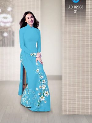 Vải áo dài Hoa in 3D AD B2038 17