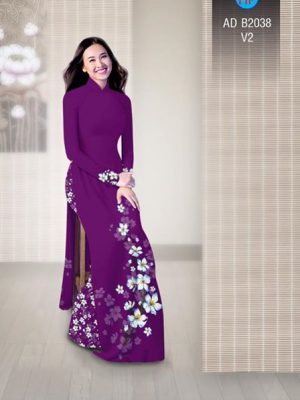 Vải áo dài Hoa in 3D AD B2038 21