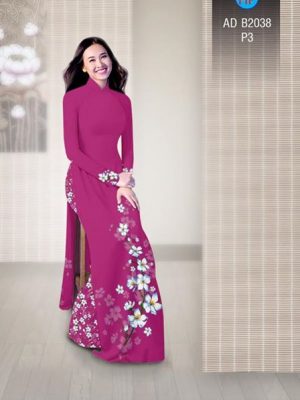 Vải áo dài Hoa in 3D AD B2038 23