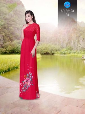 Vải áo dài Hoa in 3D AD B2123 14