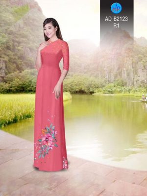 Vải áo dài Hoa in 3D AD B2123 16
