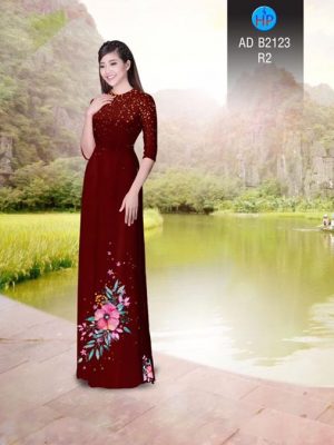 Vải áo dài Hoa in 3D AD B2123 15