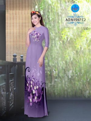 Vải áo dài Hoa Cúc đẹp sang AD N1597 23