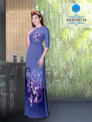 Vải áo dài Hoa Cúc đẹp sang AD N1597 24