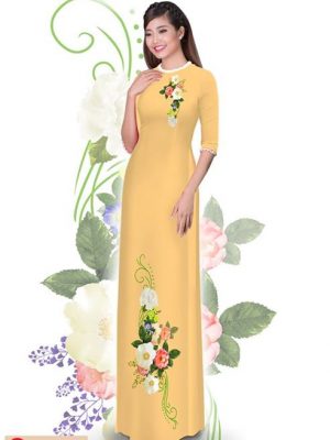 Vải áo dài Hoa đẹp AD GH 2495 15