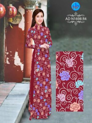 Vải áo dài Hoa nguyên áo đẹp sang AD N1698 15